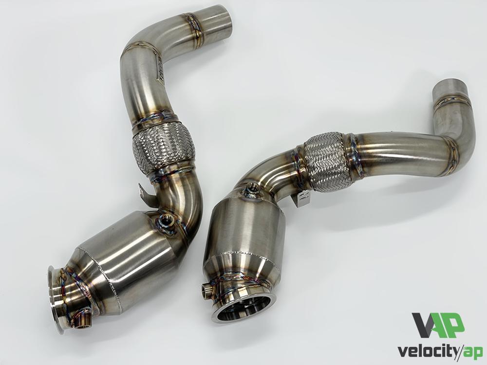 VelocityAP BMW M5 F10 &amp; M6 F12 F13 300 Cell Euro 6 Sport Cat Downpipes