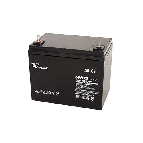 VISION 6FM75 12V 75AH AGM Deep Cycle Battery – Mobility Scooter Battery - Image 1