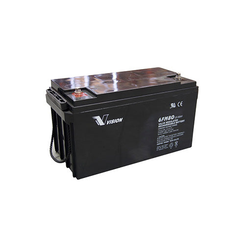 VISION 6FM80 AGM Deep Cycle Battery 12V 80AH - Image 1