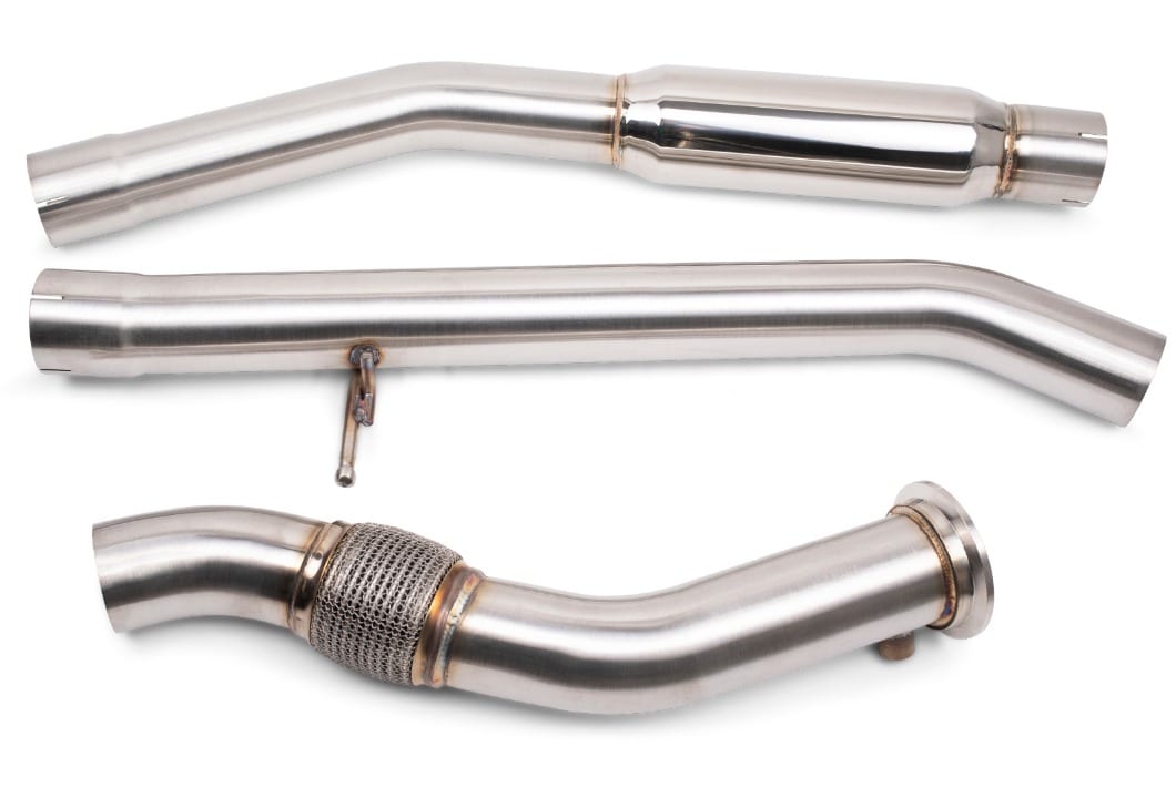 VRSF Down Pipe &amp; Mid Pipe Combo Upgrade for 2008 – 2013 BMW X5D &amp; X6D E70/E71 M57