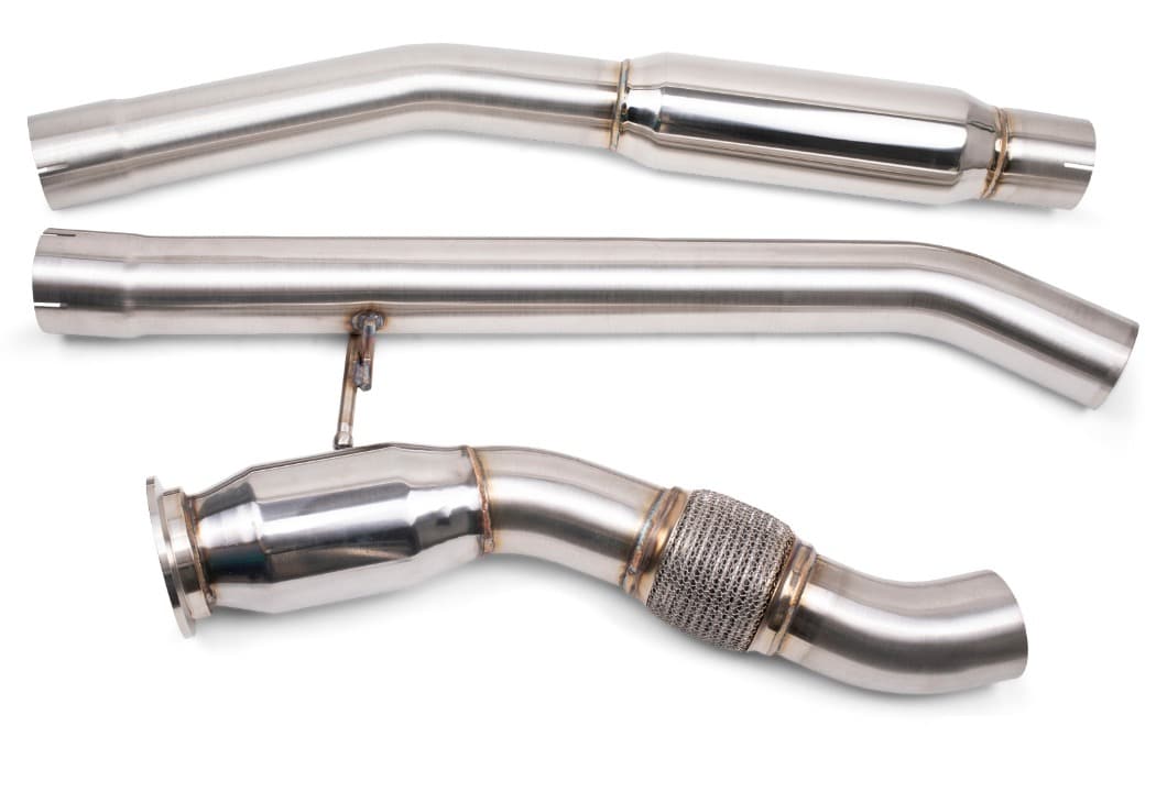 VRSF Down Pipe &amp; Mid Pipe Combo Upgrade for 2008 – 2013 BMW X5D &amp; X6D E70/E71 M57
