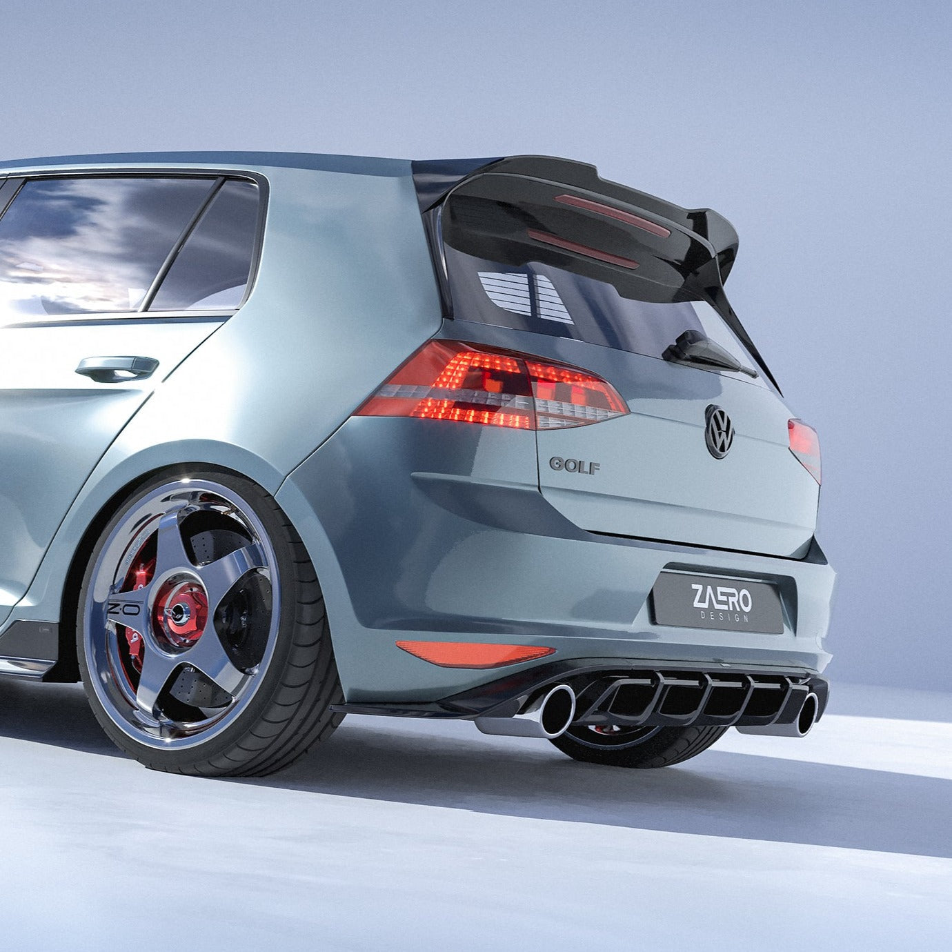 Zaero Design EVO-1 Rear Diffuser for Volkswagen Golf GTI MK7 2013-2017