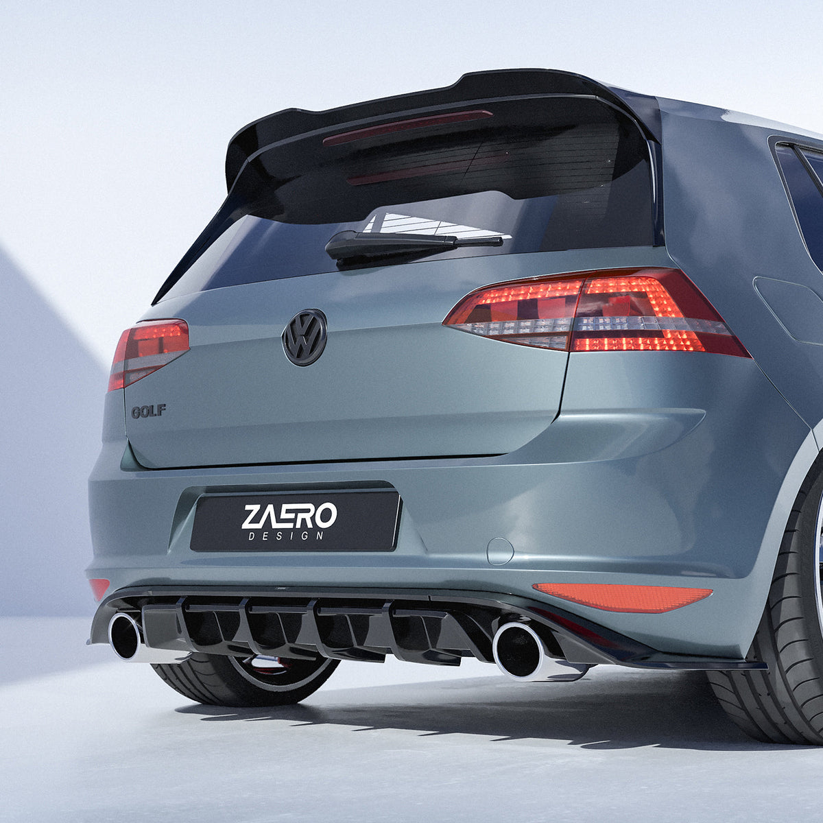 Zaero Design EVO-1 Rear Diffuser for Volkswagen Golf GTI MK7 2013-2017