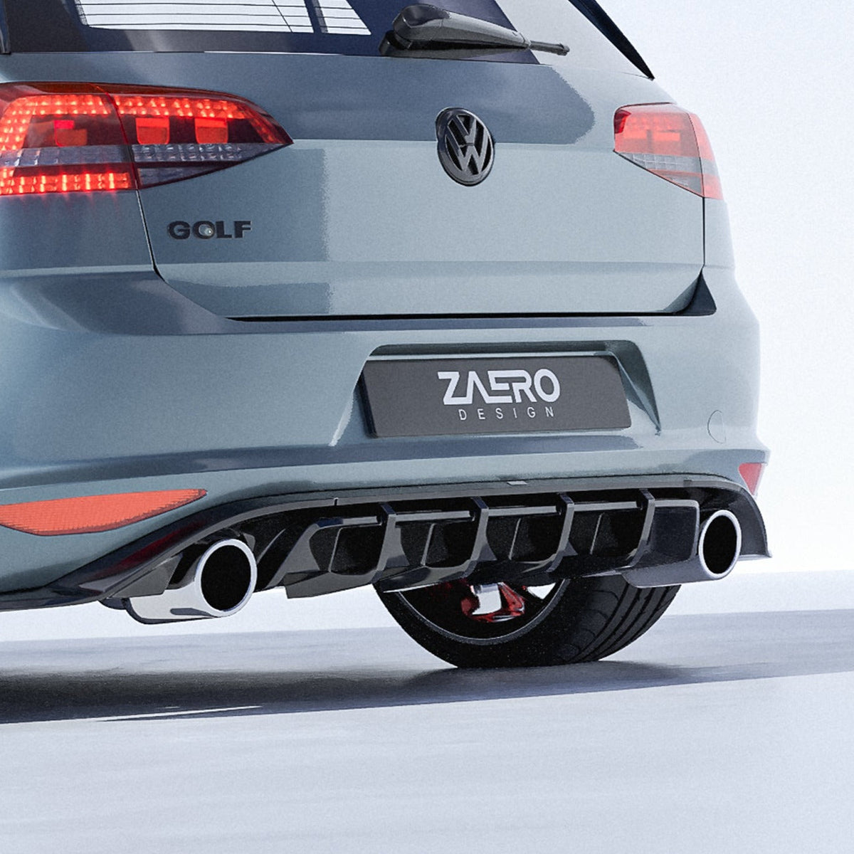 Zaero Design EVO-1 Rear Diffuser for Volkswagen Golf GTI MK7 2013-2017