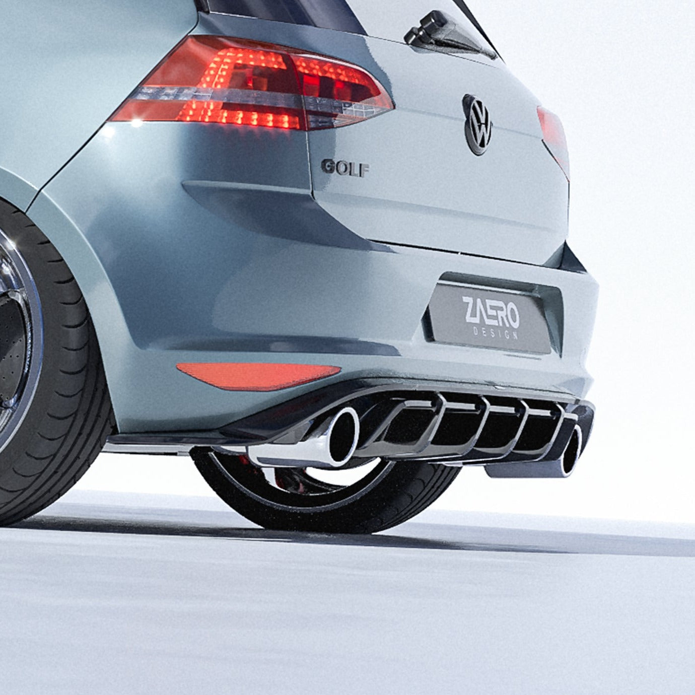Zaero Design EVO-1 Rear Diffuser for Volkswagen Golf GTI MK7 2013-2017