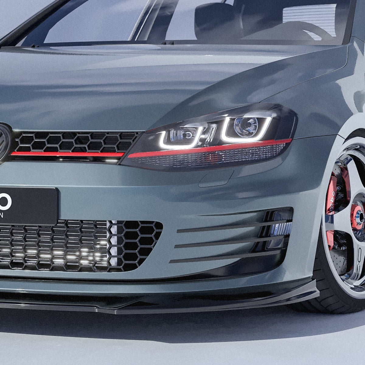 Zaero Design EVO-1 Front Lip/Splitter for Volkswagen Golf GTI MK7 2013-2017