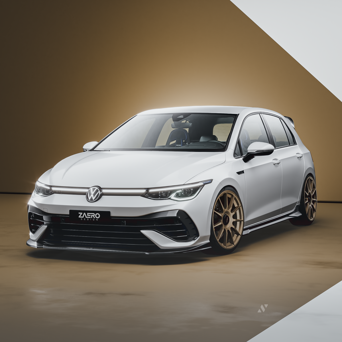 Zaero Design EVO-1 Front Lip for Volkswagen Golf R MK8 2021-2024