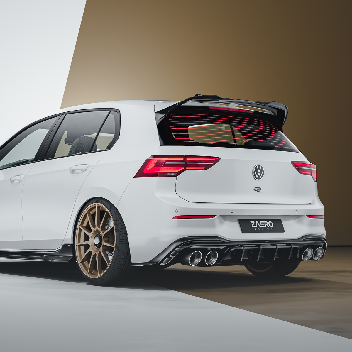 Zaero Design EVO-1 Rear Spoiler for Volkswagen Golf R MK8 / MK8.5 2021+