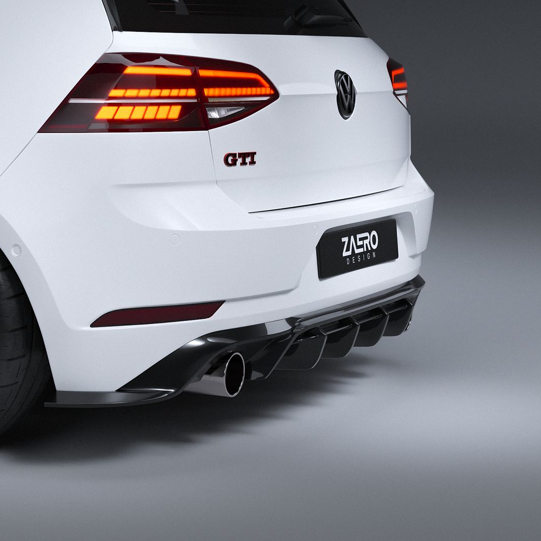 Zaero Design EVO-1 Rear Diffuser for Volkswagen Golf GTI MK7.5 2018-2021