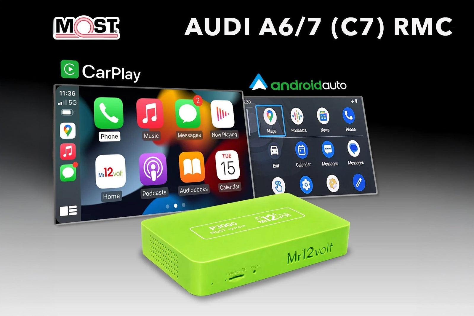 Mr12Volt Audi RMC Wireless CarPlay Android Auto MOST Interface | A6 (C7) | A7 (C7)