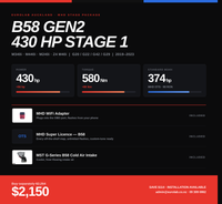 BMW B58 Gen2 430HP Stage 1 Package — MHD Tune + Hardware