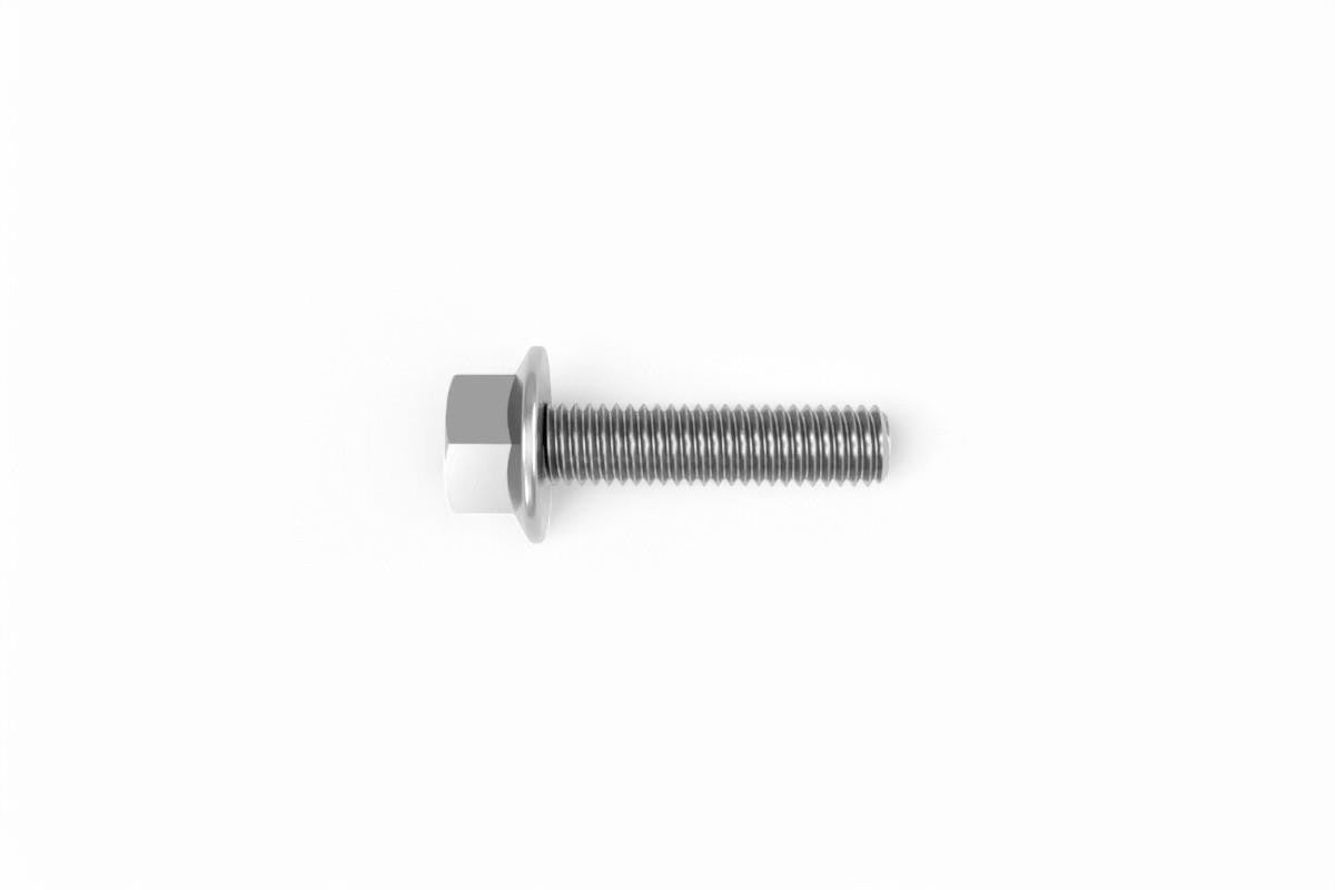 M8 x 1.25 x 50mm Flanged Hex Head Bolt BZP (Bright Zinc Plated)