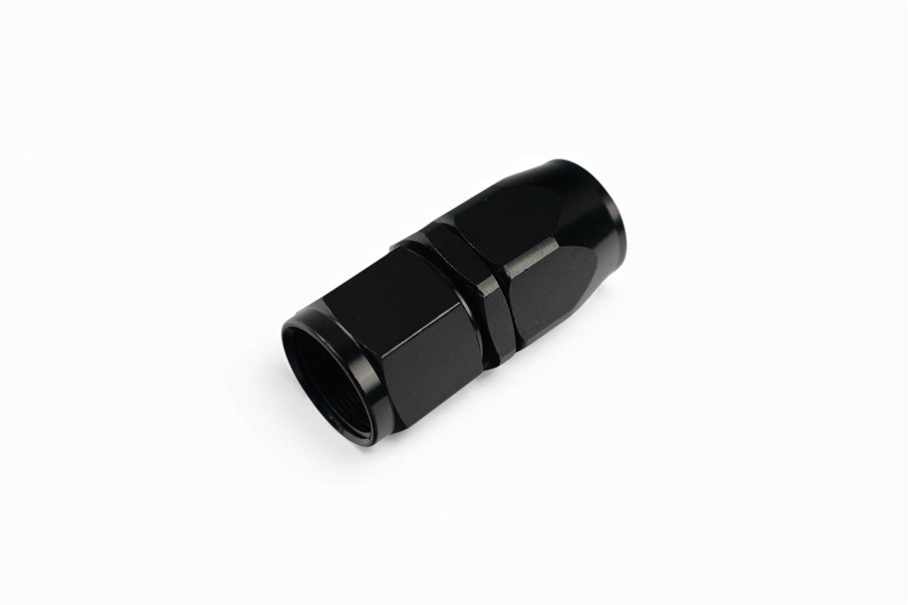 Black AN-10 Swivel Straight Oil Cooler Fitting