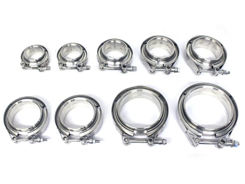 Stainless Steel Exhaust V-Band Clamp with Male / Female Flanges