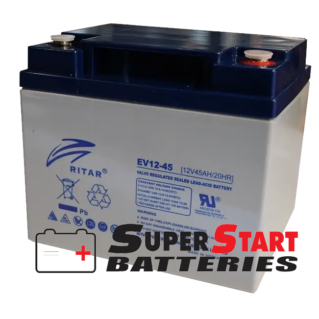 Amptech Ritar Amptech AT12450D AGM Deep Cycle Battery 12V 45Ah - Image 2