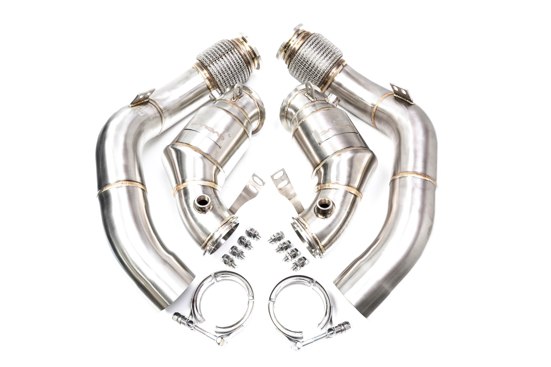 Evolve Catless Turbo Downpipes - BMW F90 M5 | F92/F93 M8 - Evolve Automotive