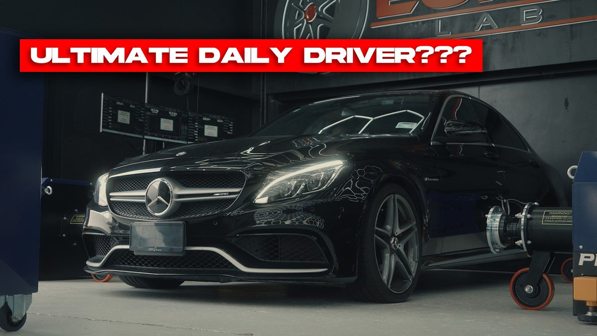 Mercedes-AMG C63 on EuroLab Mainline hub dyno - M270/M274 Custom Tune