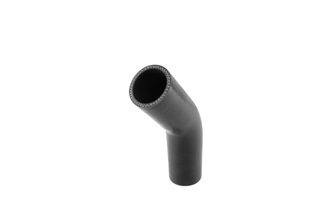 Turbosmart Silicon 45 Degree Silicon Hose Elbow 1.75" (Black) - Image 1