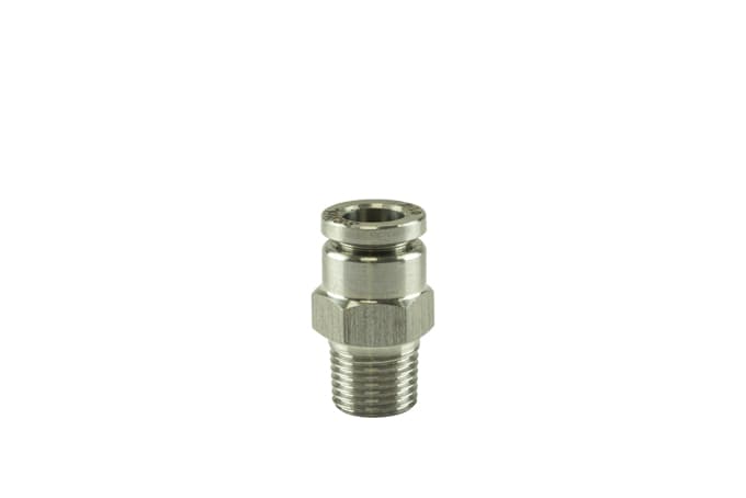 Turbosmart 1/8" NPT Straight Pushloc Fitting - SS - 1/4" - Image 1