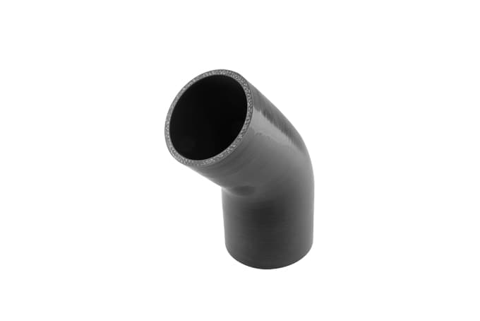 Turbosmart Silicon 45 Degree Reducer Elbow 2.75–3.00" (Black) - Image 1