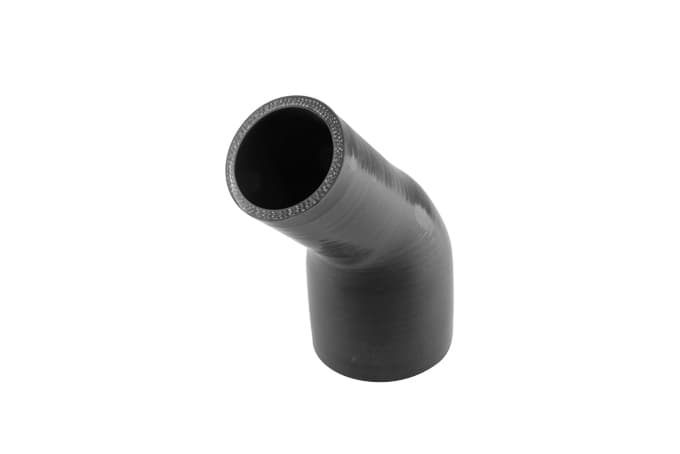 Turbosmart Silicon 45 Degree Reducer Elbow 2.00–3.00"(Black) - Image 1