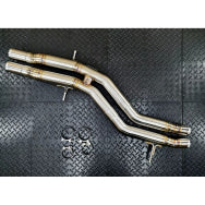 Redstar Stainless Steel Centre Resonator Delete - Audi RSQ8/SQ7/SQ8, Bentley Bentayga, Porsche Cayenne S V8/Turbo/GTS
