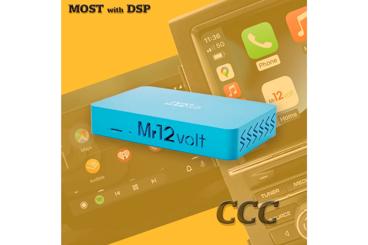 Mr 12Volt MOST Bus BMW CCC M-ASK CarPlay &amp; AA Interface - BMW E9X 3 series | E6X 5 | 6 Series - Evolve Automotive