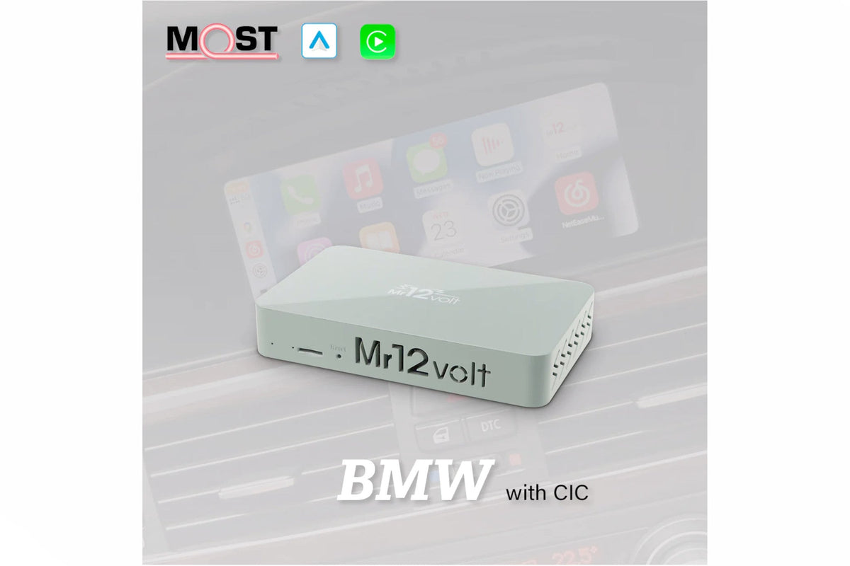 Mr 12Volt MOST Bus BMW CIC CarPlay &amp; AA Interface with OEM microphone support - BMW E8X 1 Series | E9X 3 Series | E6X 5 series - Evolve Automotive