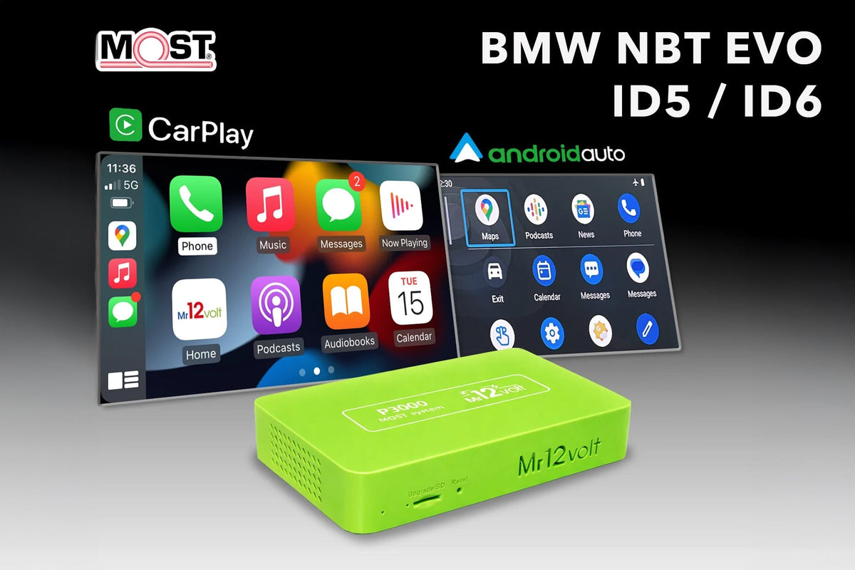 Mr12Volt High-End BMW NBT EVO ID5 ID6 Wireless CarPlay &amp; Android Auto MOST Interface - BMW F87 M2 | F8X M3 | M4 | F2X 1 | 2 Series | F3X 3 | 4 Series | G3x 5 | 5 Series | 6 Series | Mini