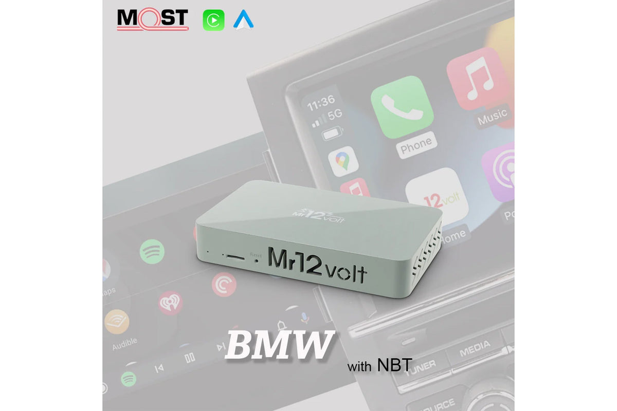 Mr12Volt High-End BMW NBT MOST Bus CarPlay &amp; AA Interface with OEM Microphone Support - BMW F87 M2 | F8X M3 | M4 | F2X 1 | 2 Series | F3X 3 | 4 Series | F1X 5 | 6 Series - Evolve Automotive