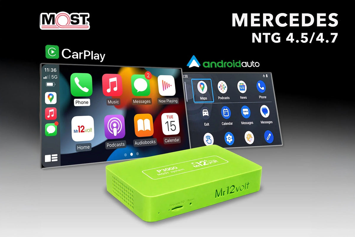 Mr12Volt Mercedes Benz MOST Bus NTG 4.5 4.7 CarPlay &amp; AA Interface High End
