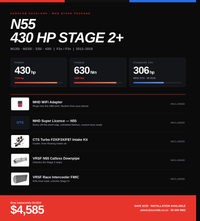 BMW N55 430HP Stage 2+ Package — MHD Tune + Hardware