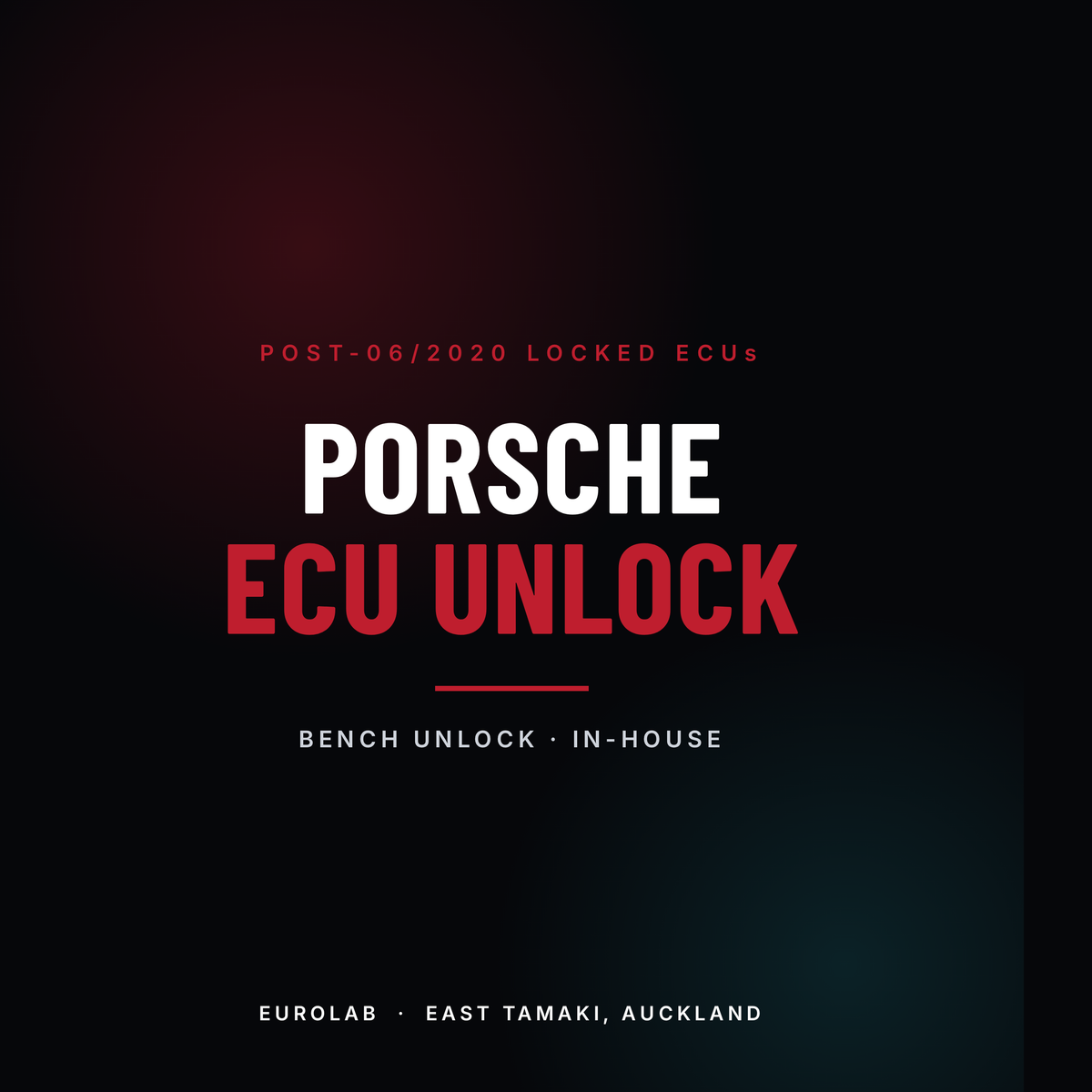 Porsche ECU unlock service at EuroLab, East Tamaki, Auckland