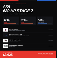 BMW S58 680HP Stage 2 Package — MHD Tune + Hardware