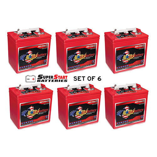 US Batteries Set of 6 US 2200 6V 232AH Deep Cycle Batteries - Image 1