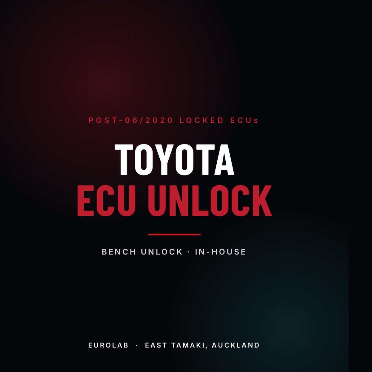 Toyota ECU unlock service at EuroLab, East Tamaki, Auckland