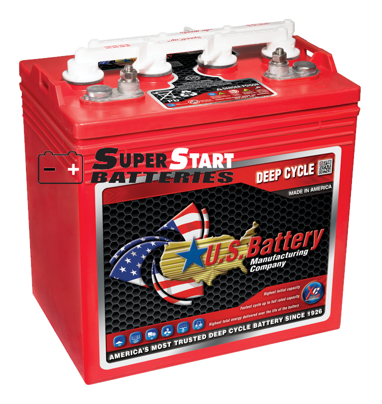 US Batteries US Battery US8VGC-XC2 8V 170Ah Deep Cycle Golf Cart Battery - Image 1